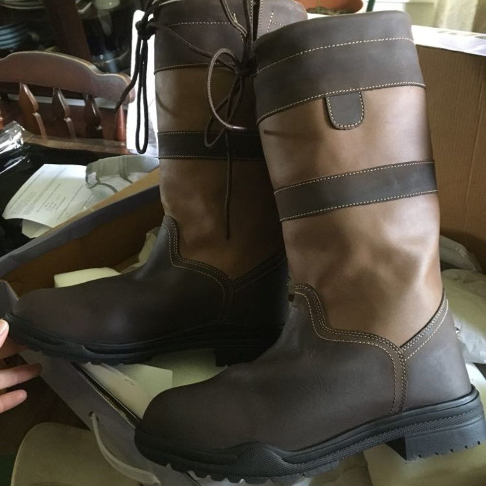 Women's Brown Two-Tone Waterproof Winter Boots